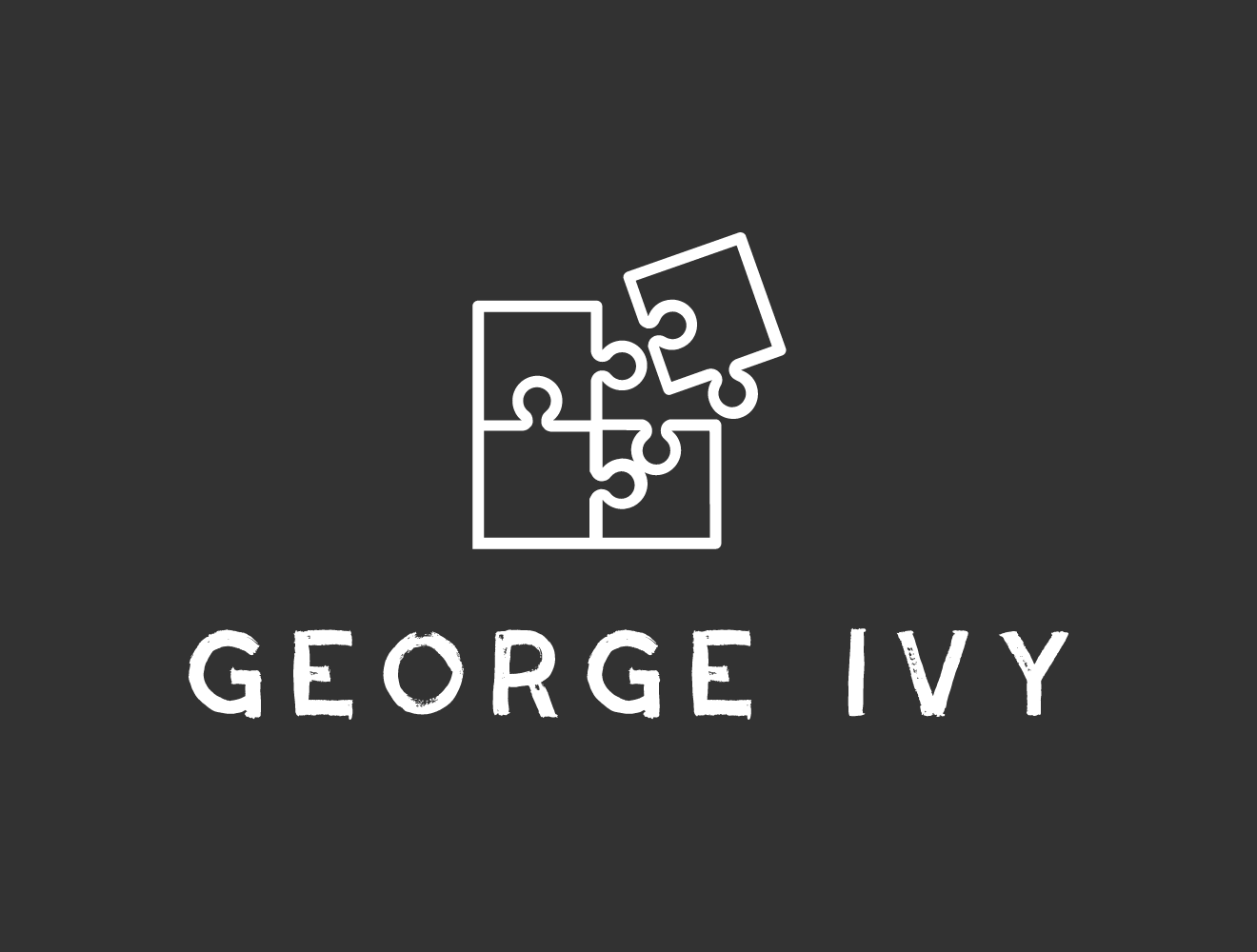 Graphic of four puzzle pieces, with one piece slotting in to fit the rest. With the words George Ivy below to represent George Ivy Bid Management (who are doing a bid 101 workshop at The_Track in September)